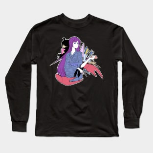 Senjougahara Kimono (Bakemonogatari) Long Sleeve T-Shirt